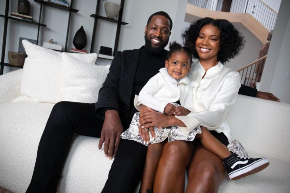 Dwyane Wade, Gabrielle Union and their daughter, Kaavia James Union-Wade. <br>Photo: Ayanna McKnight