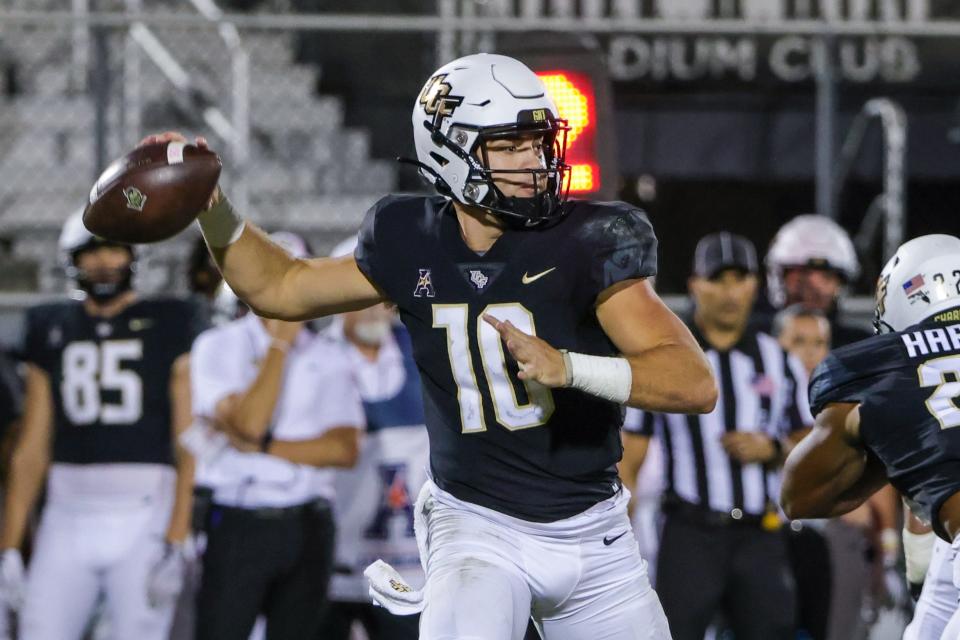 UCF quarterback John Rhys Plumlee will take aim at a Kent State defense that allowed 23 touchdown passes last season.