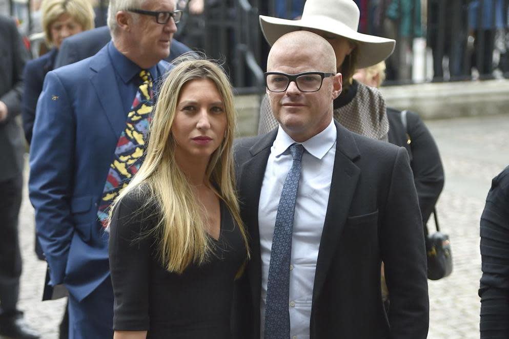 Heston Blumenthal and wife Zanna pictured last year: Hannah McKay/PA