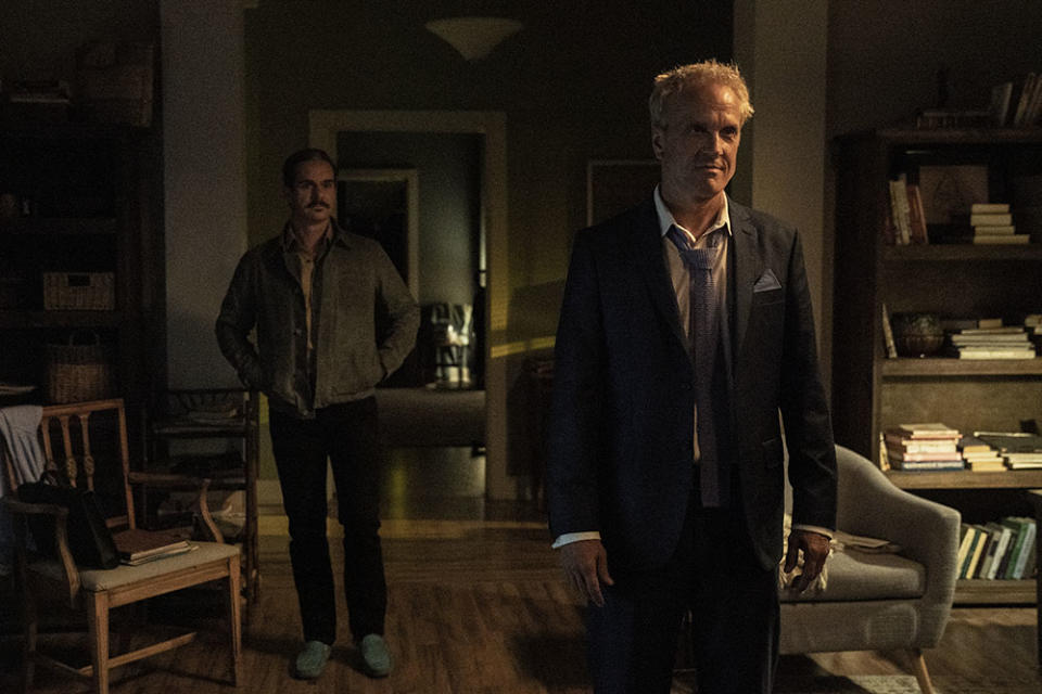 Patrick Fabian as Howard Hamlin (right), Tony Dalton as Lalo Salamanca in Better Call Saul. - Credit: Greg Lewis/AMC/Sony Pictures Television