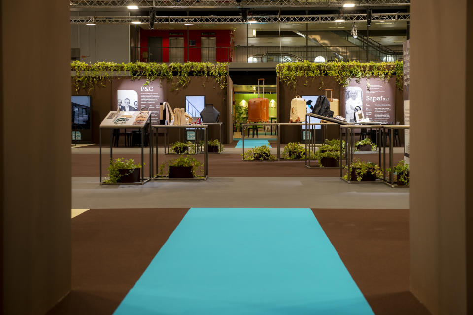 Inside the Mipel Lab area at the Lineapelle trade show. - Credit: Courtesy of Mipel