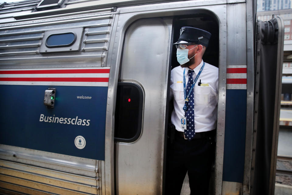 Last fall, Amtrak looked to be on track to make its first-ever yearly profit in 2020. But this April as the pandemic crushed travel, the railway reported a 95% drop in ridership. (Photo: Craig F. Walker/The Boston Globe via Getty Images)