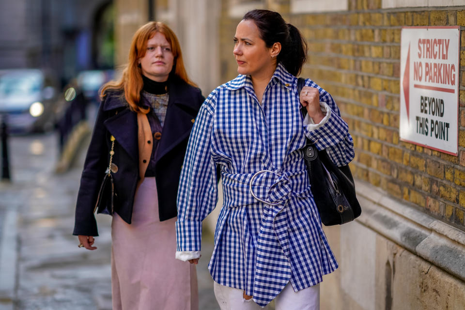 Outside the Simone Rocha show at London Fashion Week on Sept. 16. (Photo: Edward Berthelot via Getty Images)