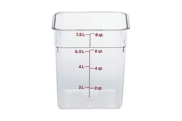 Cambro Clear Plastic Container 4.75 gallon with Lid