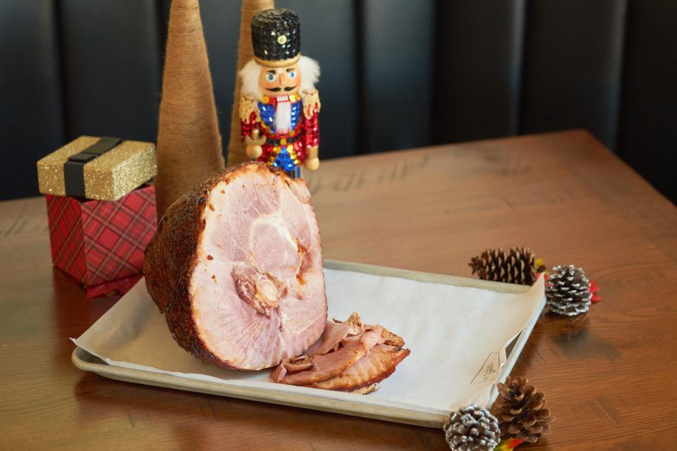 Tropical Smokehouse will offer their Christmas Ham Dinner for takeout this holiday season. The star of the meal will be a Duroc pit smoked holiday ham.