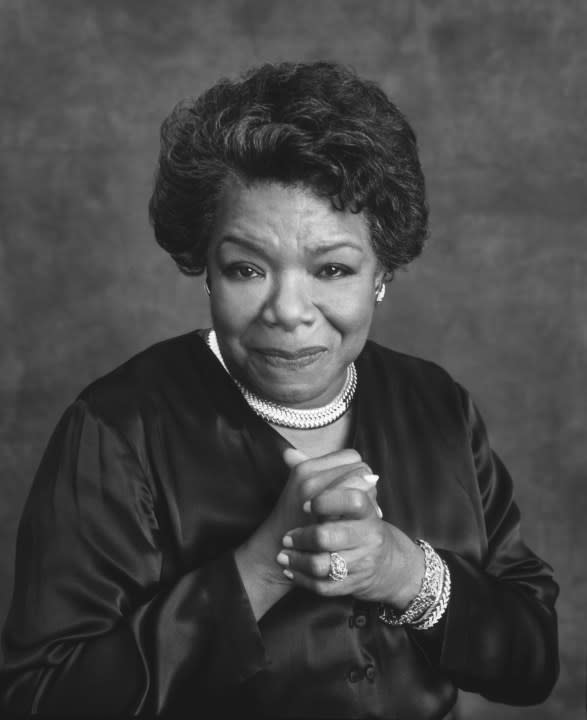 LOS ANGELES – DECEMBER 1996: Cultural icon Maya Angelou poses for a photo in December 1996 in Winston-Salem, North Carolina. (Photo by Aaron Rapoport/Corbis/Getty Images)