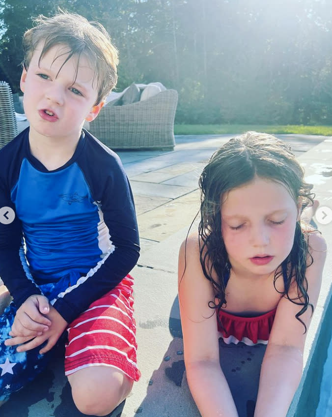 Savannah Guthrie's children not posing for 'a sweet brother-sister pic'. (Instagram)