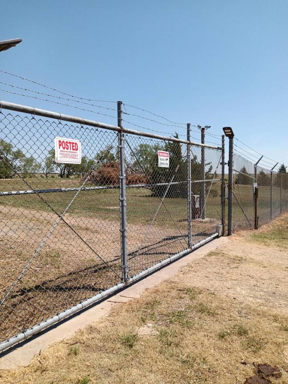 Security measures at the silo include an 8-foot barbed-wire fence and two electric gates.