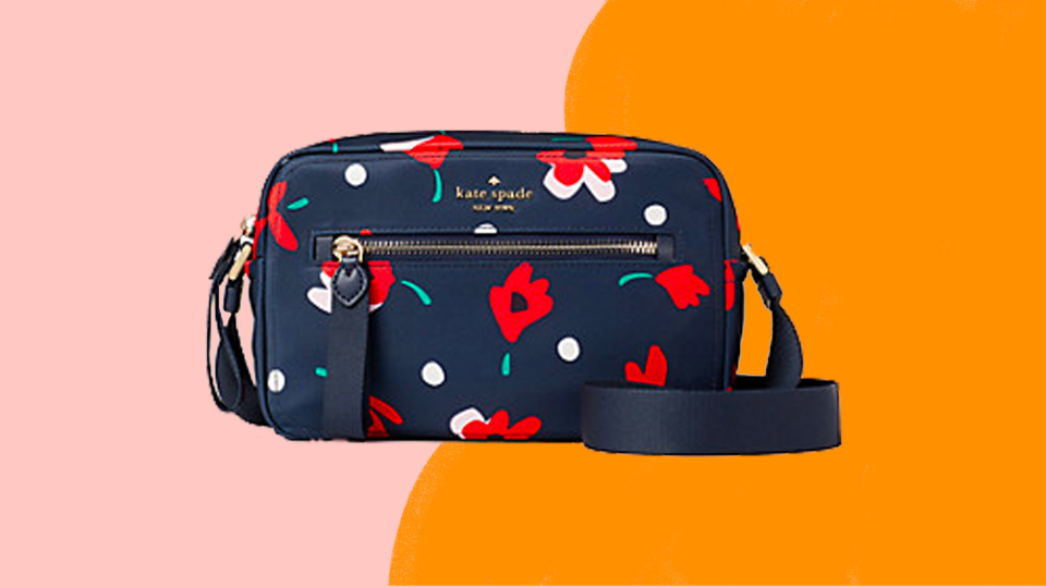 Refresh your look with this discounted floral camera bag from Kate Spade Surprise.