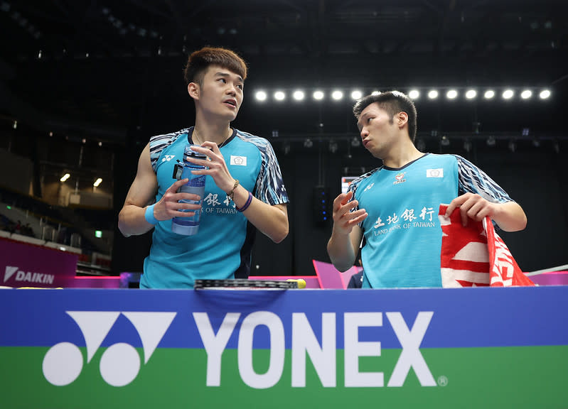 王齊麟（左）、李洋晉級台北賽8強。（大會提供）