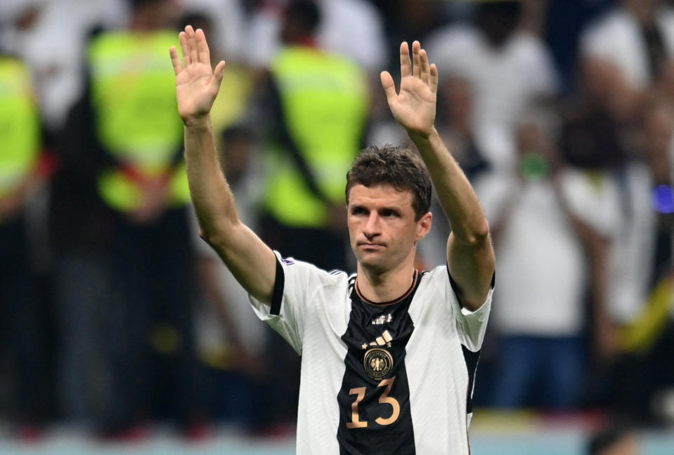 Nach dem WM-Aus in Katar gegen Costa Rica deuteten alle Zeichen auf Thomas M&#xfc;llers Abschied aus der DFB-Mannschaft. (Bild: REUTERS/Annegret Hilse)