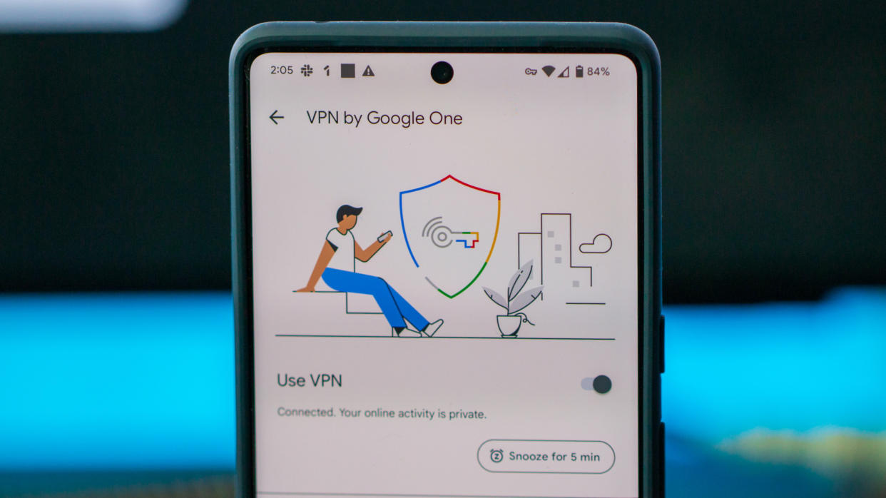  Google One VPN on Pixel 7 Pro - straight on view. 