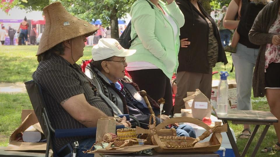 Hundreds of people attended a festival to celebrate National Indigenous Peoples Day at Trout Lake in Vancouver.