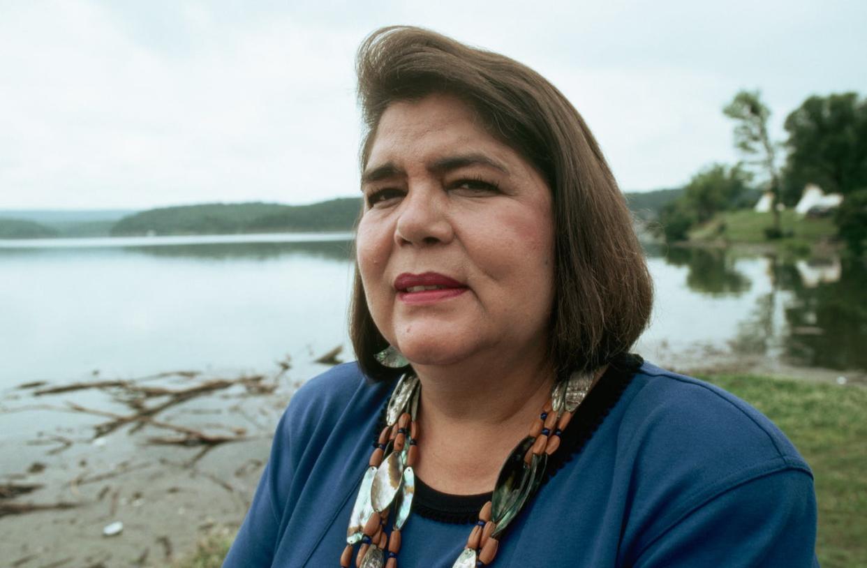 Wilma Mankiller served in the top leadership role of the Cherokee Nation from 1985 to 1995. <a href="https://www.gettyimages.com/detail/news-photo/chief-wilma-mankiller-of-the-cherokee-nation-news-photo/635967157" rel="nofollow noopener" target="_blank" data-ylk="slk:Peter Turnley/Corbis Historical via Getty Images;elm:context_link;itc:0;sec:content-canvas" class="link ">Peter Turnley/Corbis Historical via Getty Images</a>