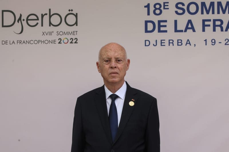 Tunisian President Kais Saied receives the Heads of State and Government at the beginning of the 18th Summit of La Francophonie. Khaled Nasraoui/dpa