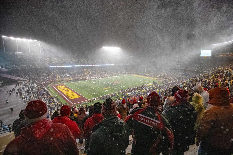 Nov 30, 2019; Minneapolis, MN, USA; A general view of TCF Bank Stadium during a game between the Wisconsin Badgers and the Minnesota Golden Gophers. Mandatory Credit: Jesse Johnson-USA TODAY Sports