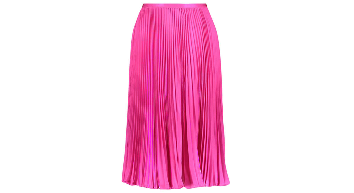 Hot Pink Pleated Skirt