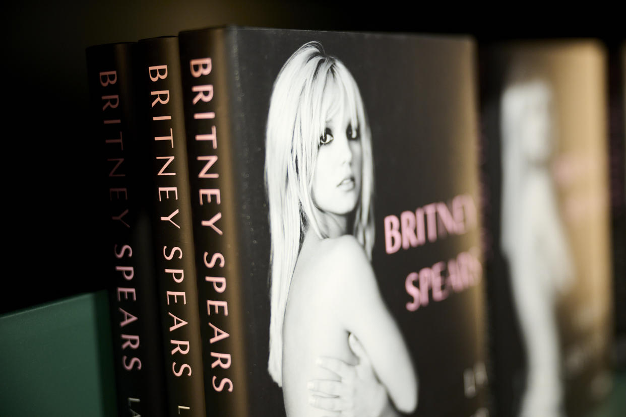 MADRID, SPAIN - OCTOBER 26: Copies of the book by Britney Spears