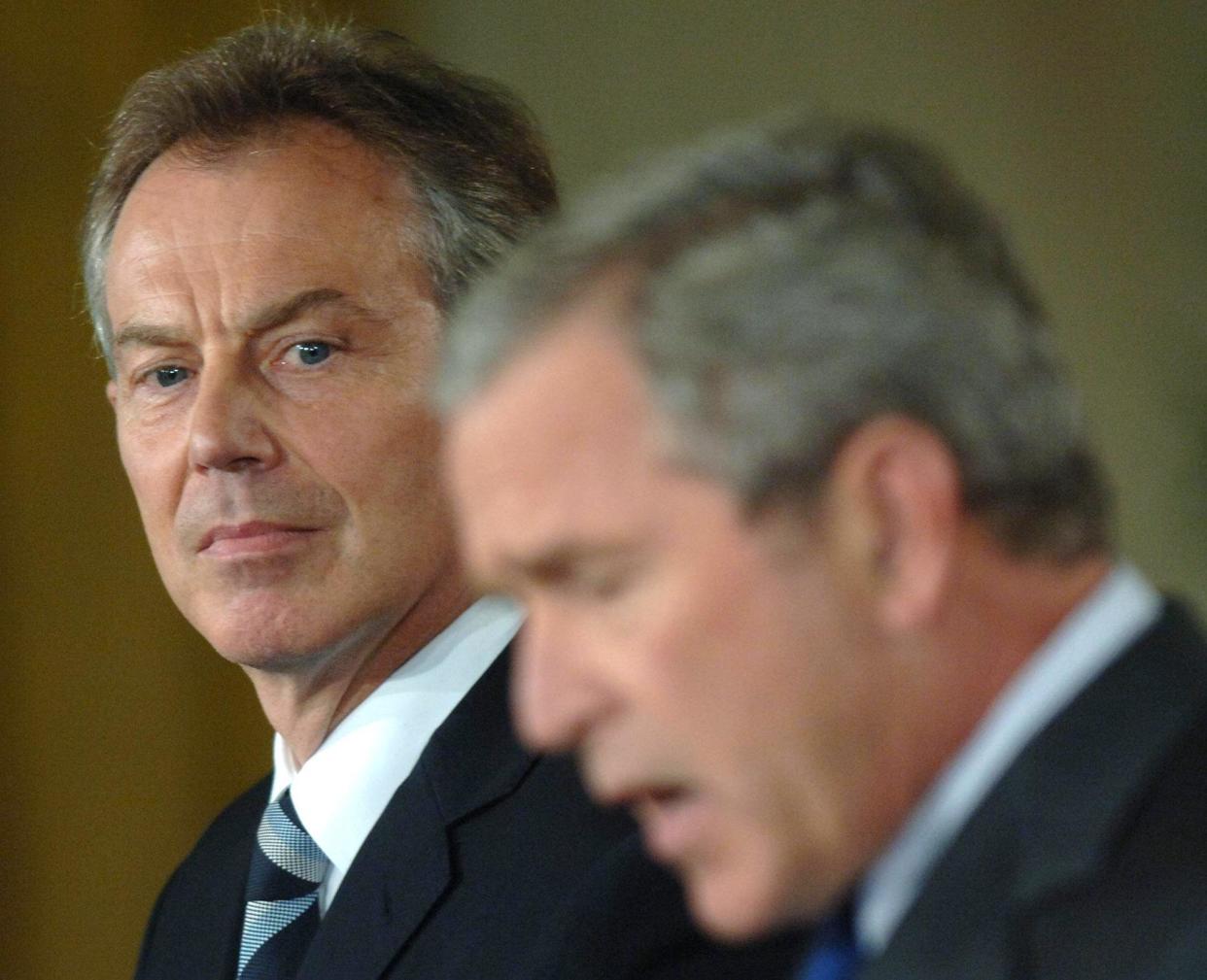 Sir Tony Blair and George Bush