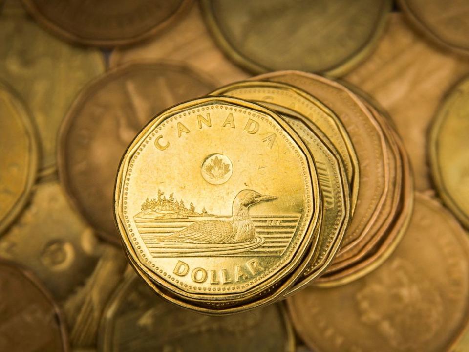 FILE PHOTO: A Canadian dollar coin, commonly known as the 