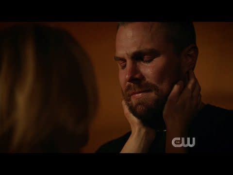 Felicity Smoak and Oliver Queen from <i>Arrow</i>