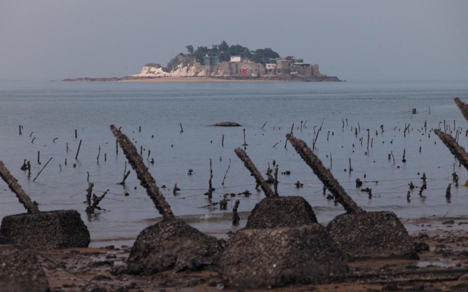 Ageing fortifications on Taiwan's Shi Islet, pictured last year