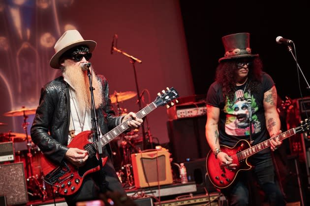 Gibson Live At The Grove - Billy Gibbons & Slash - Credit: Olly Curtis/Future Publishing via Getty Images
