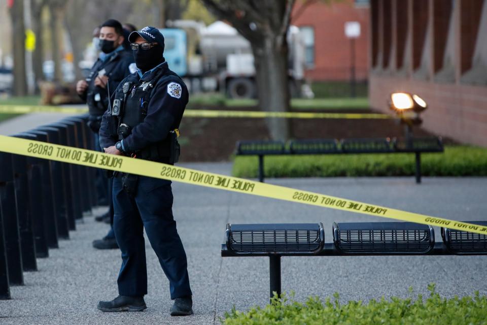 <p>Two police officers are hospitalised following a Sunday morning shooting in Chicago </p> (Getty Images)