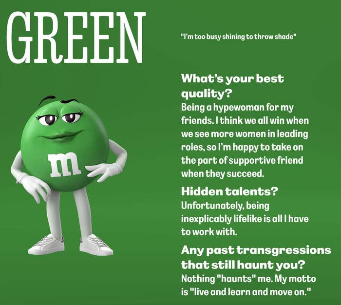 the green M&M