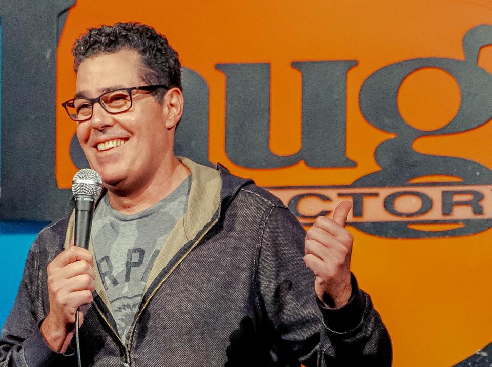 Adam Carolla performs at the Laugh Factory on March 14 on a night when other comedy clubs had closed.