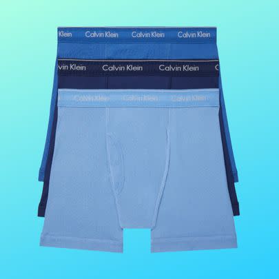 A three-pack of Calvin Klein Classics cotton boxer briefs (21% off list price)