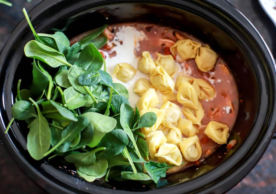 Ingredients in a slow cooker