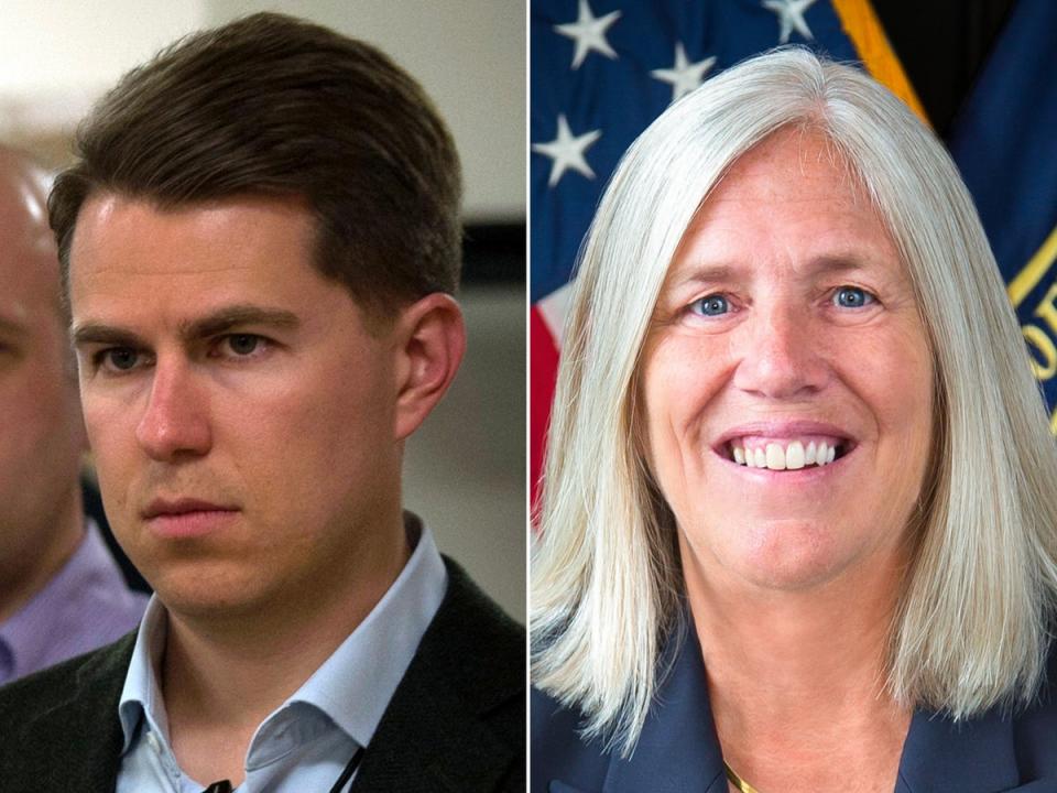 Miles Taylor and Sue Gordon have both expressed concern over what a second Trump term could mean to national security (US Department of Homeland Security/Director of National Intelligence)