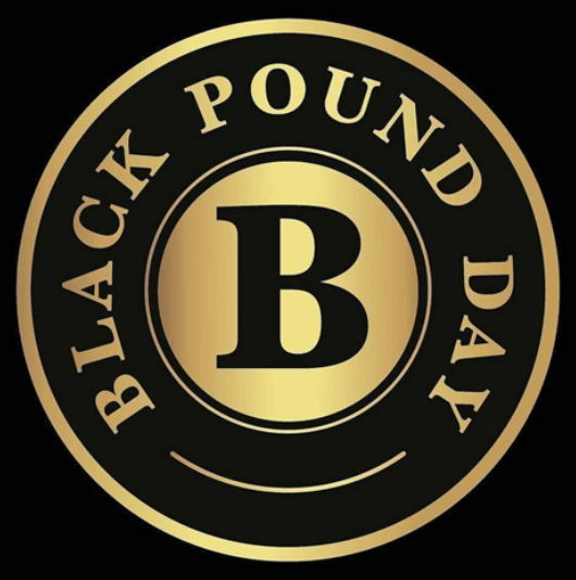 The Black Pound Day logo. (Pic credit: https://blackpoundday.uk/)