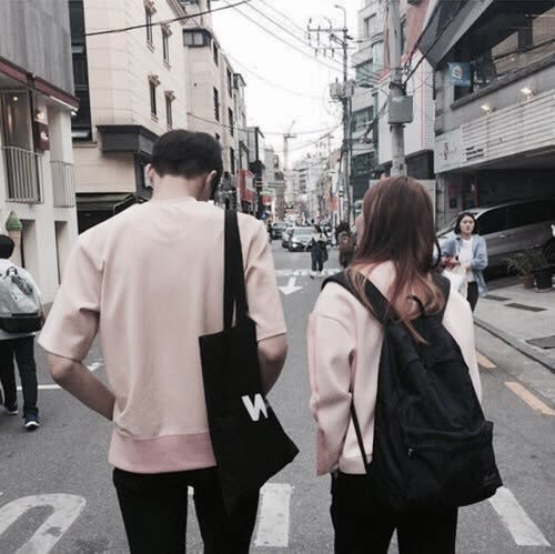 couple, asian, and pink 圖片