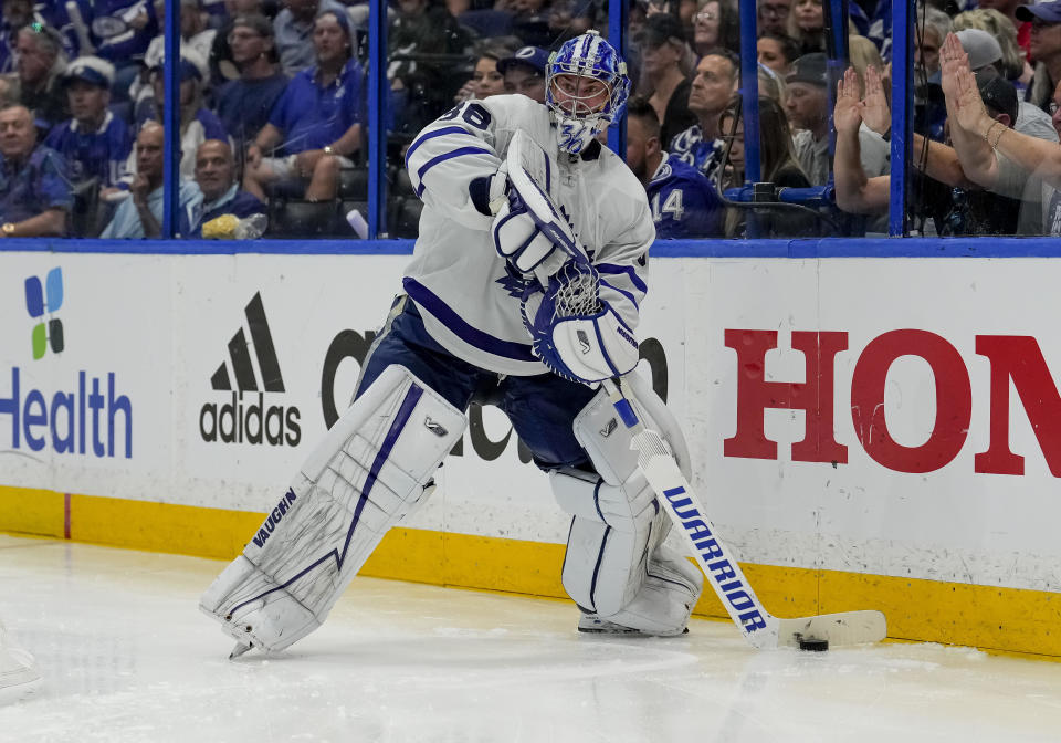 Jack Campbell will try to prove he's a bonafide, top-tier NHL starting goalie with the Oilers this season. (Getty)