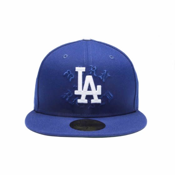 BornxRaised's hat in collaboration with the Los Angeles Dodgers.