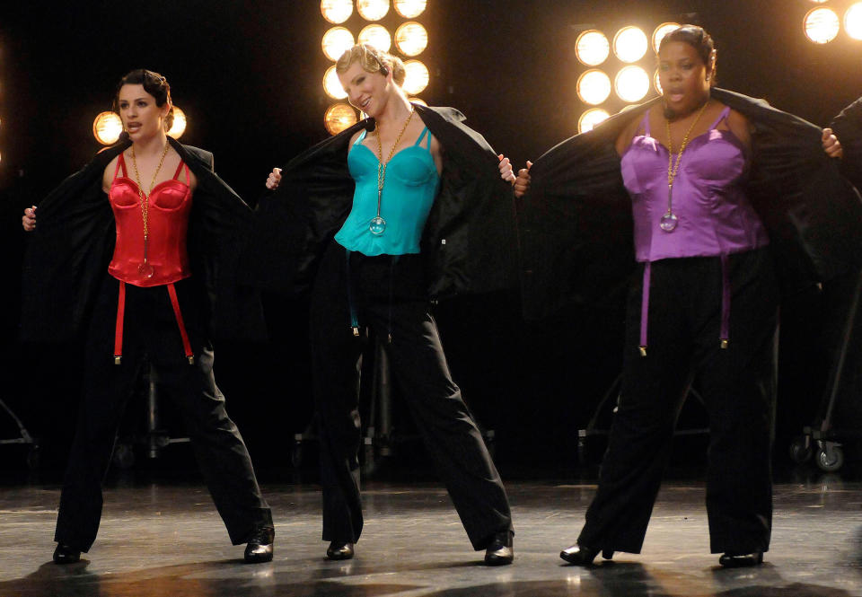 Lea Michele, Heather Morris and Amber Riley in "Glee." (Photo: FOX via Getty Images)