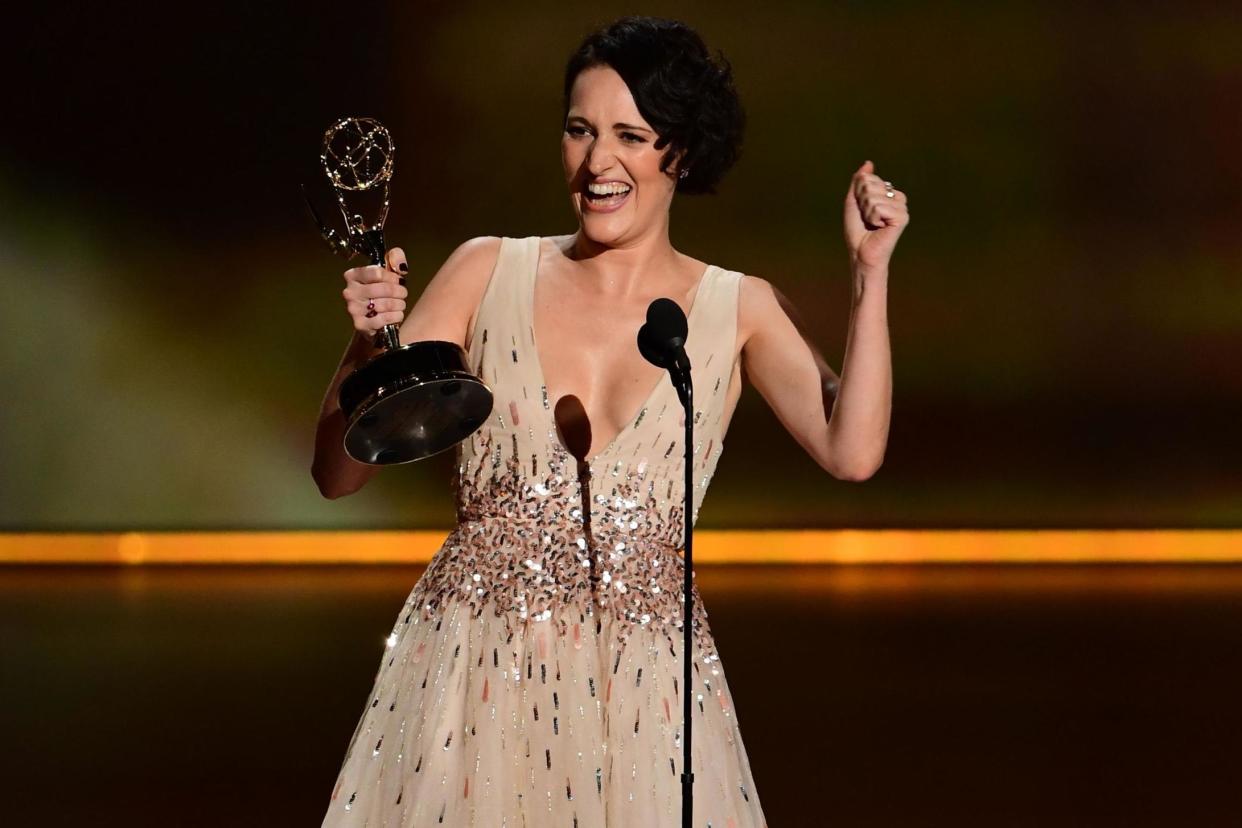 Phoebe Waller-Bridge accepts the Outstanding Lead Actress in a Comedy Series award for 'Fleabag' during the 71st Emmy Awards at the Microsoft Theatre in Los Angeles on 22 September, 2019: FREDERIC J BROWN/AFP/Getty Images