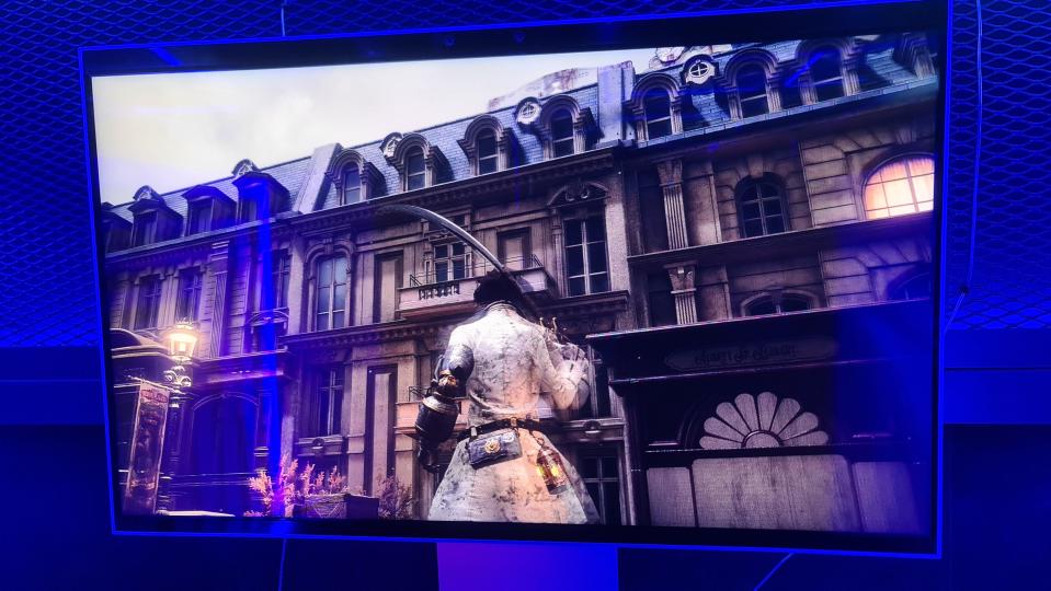 Samsung's 3D/2D gaming monitor on show at CES 2024.