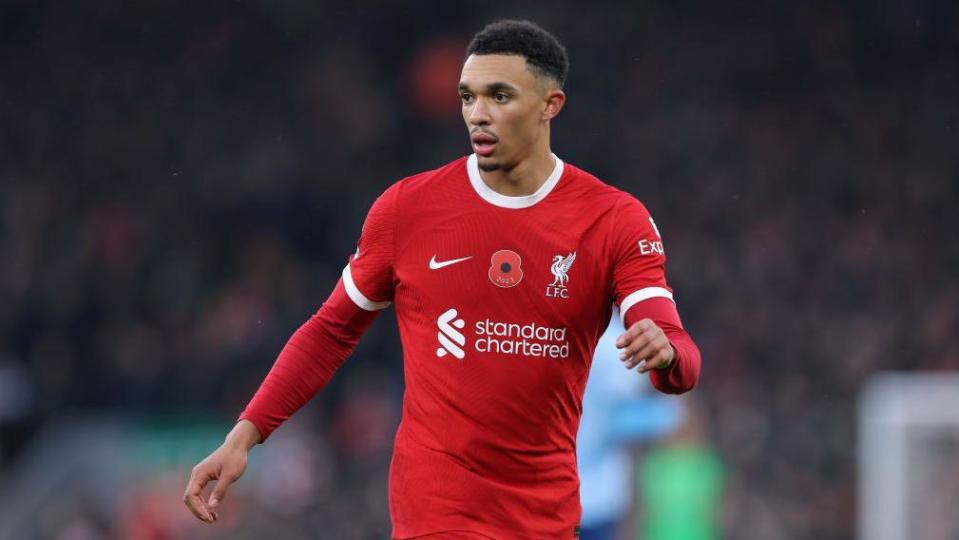 Trent Alexander-Arnold in action for Liverpool