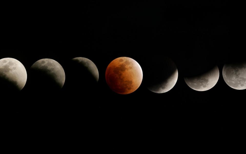 Images of a total lunar eclipse which took place in December 2010 - AFP