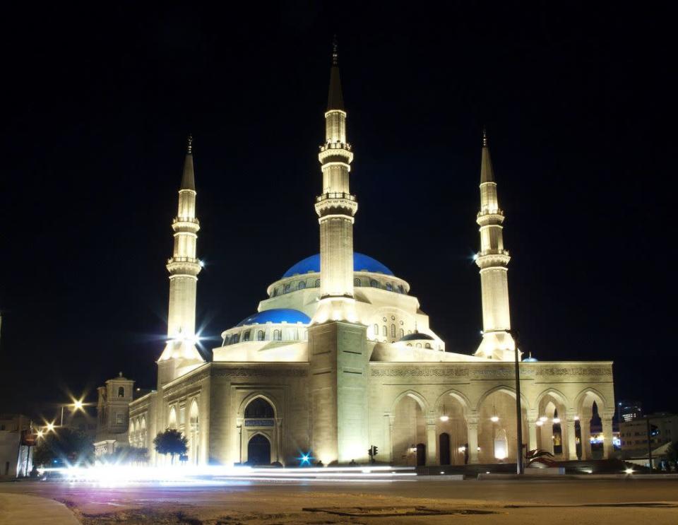 <b>BEIRUT, LEBANON:</b> The Mohammad Al-Amin mosque is located in Martyrs' Square in downtown Beirut. The blue-domed mosque is inspired by the Blue Mosque in Istanbul.