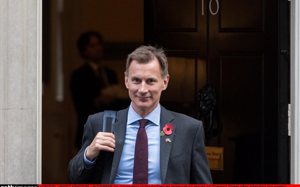 Jeremy Hunt leaves 10 Downing Street - Wiktor Szymanowicz/Anadolu Agency via Getty Images