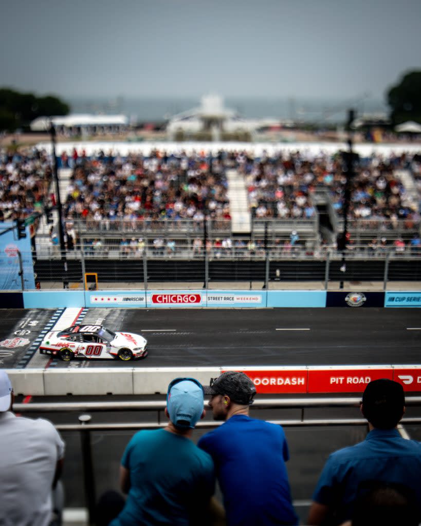 Cole Custer leads the field in Chicago