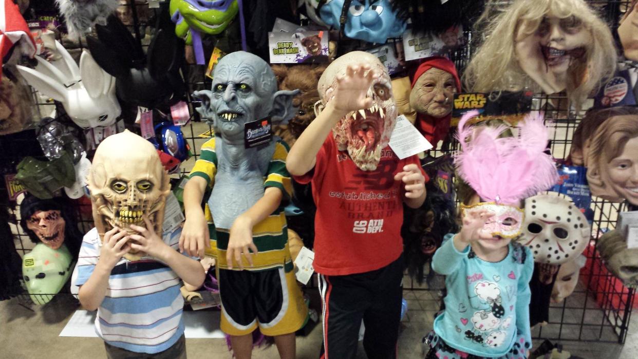 Kids in Halloween Masks