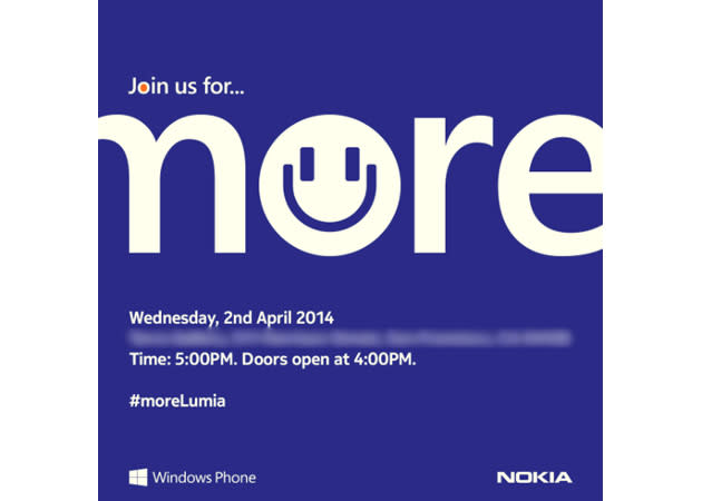 Nokia's April 2nd event invitation