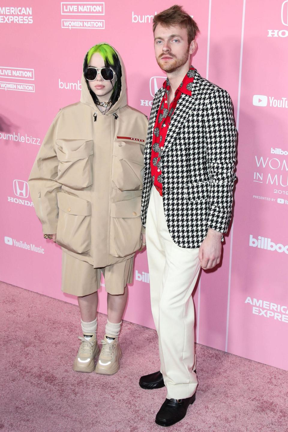 Billie Eilish with her brother Finneas at Billboard Women In Music 2019