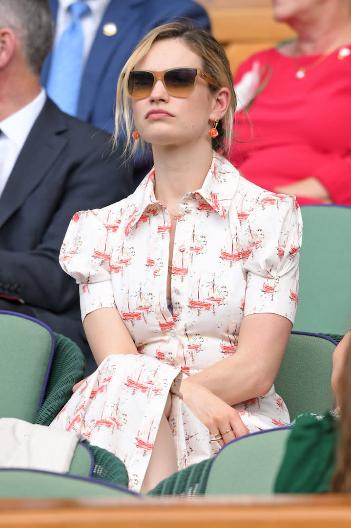 Day 12 of Wimbledon 2019: Lily James