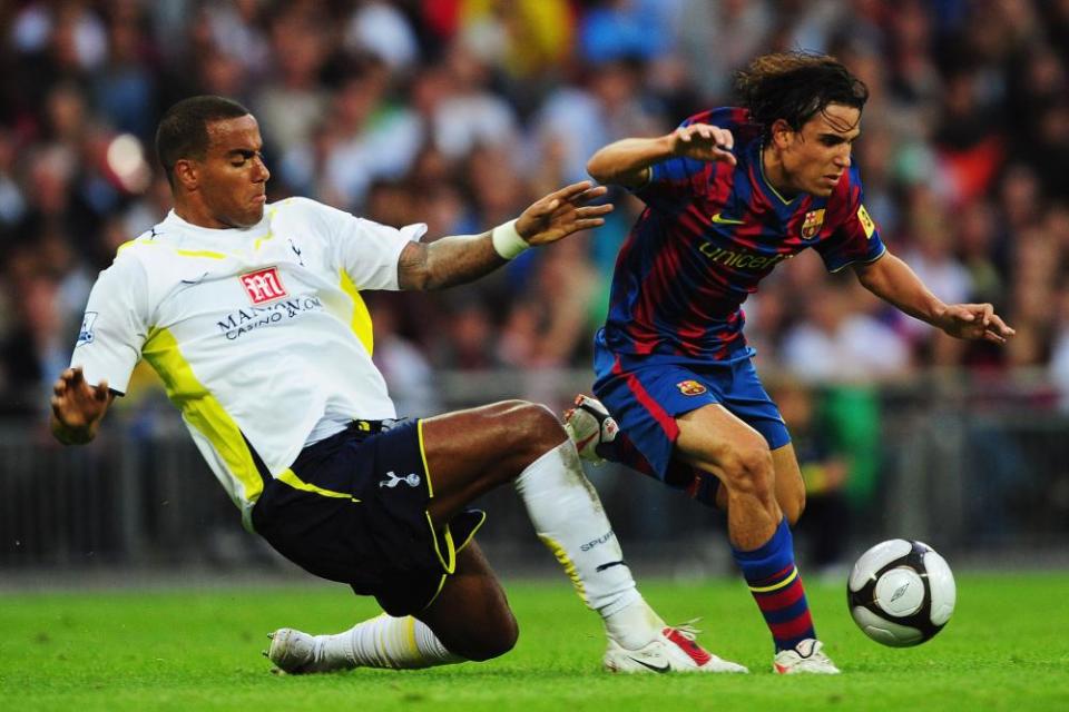 Gai Assulin in action for Barcelona in a pre-season match against Tottenham at Wembley in 2009.